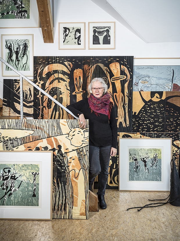 K. Magens im Atelier